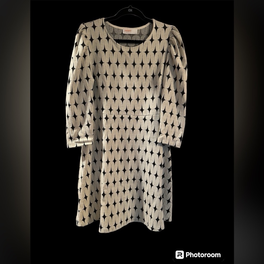 Knit Starburst A-Line Dress​​​​​​​​​